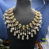 Juego de Joyería Estilo Vintage con Artesanía Pesada, Cristal, Vidrio, Perlas, Collar con Borla, Aretes, Juego de Moda Retro, Vidrio de Qingdao