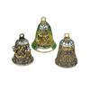 Campanilla de viento pequeña vintage de latón imitación antiguo, colgante para llavero de coche, colgante de campana de bronce imitación semiacabado, accesorios