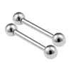 Tachuela de Titanio F136 de Doble Punta de Bola, Tachuela para Cartílago de Oído de Grado Implantable, Joyería para Piercing de Hueso de Oreja No Extraíble