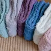 Meias de Veludo Coral Novas Transfronteiriças Masculinas de Cano Médio Outono e Inverno Quentes para Chão Antiderrapantes Forradas com Lã Espessadas Meias de Dormir