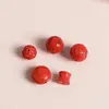 Cuentas Espaciadoras de Nube de Fortuna de Cinabrio Rojo Arena Roja Barril de Seis Caracteres Mantra Accesorios Hechos a Mano para Bricolaje Venta al por Mayor