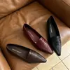 Colección Otoño 2026: Elegantes Zapatos Planos Retro de Punta Fina para Mujer, Zapatos de Trabajo de Moda y Simples para el Día a Día, Zapatos de Tacón Grueso de Piel