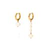 Pendientes de borlas asimétricas estilo INS de moda francesa, pendientes de acero inoxidable en oro de 18 quilates, pendientes de alta gama para mujer.
