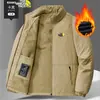 Ropa Exterior Gruesa Casual Holgada de Terciopelo para Hombres de Mediana Edad y Mayores Chaqueta Deportiva para Exteriores Dropshipping