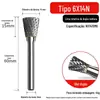 Lima Rotativa de Carboneto Haste de 6mm Canal Duplo Broca de Tungstênio Cabeça de Moagem de Metal Venda Direta de Fábrica