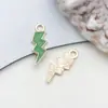 1 Accesorio de Joyería DIY Verde Aleación Esmalte Flor de Cerezo Colgante Llavero Pendientes Accesorios para el Cabello Encanto para Teléfono Venta al por Mayor