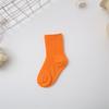 Calcetines de arcoíris de doble aguja para niños, de color liso, color caramelo, para bebé, con dibujo a juego, estilo coreano, para niña, con media caña lateral Mohr