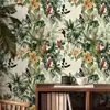 Pegatina de Pared Floral Romántica Autoadhesiva Papel Tapiz Resistente a la Humedad y al Moho Ecológico Lujo Ligero Decorativa para Pared de Dormitorio Armario Renovación