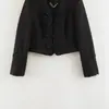 Ropa de mujer transfronteriza al por mayor 2026 otoño nuevo estilo europeo y americano retro botones frontales empalme de encaje chaqueta corta abrigo