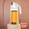 Botella de Aceite a Prueba de Fugas, Olla de Aceite de Vidrio Antiderrames, Apertura y Cierre Automáticos, Juego de Botellas de Condimentos para Salsa de Soja y Vinagre de Gran Capacidad para el Hogar