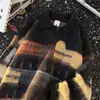 Suéter de Punto con Cuello Contrastante Estilo Retro Chic Americano para Hombres y Mujeres en Otoño Holgado Estilo Bf Perezoso Suéter Casual de Punto Moderno