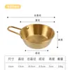 Tazón de Vino de Arroz de Acero Inoxidable 304, Tazón de Arroz, Tazón de Vino Amarillo con Asa, Condimento, Tazón de Vino Caliente y Frío para Hotel, Vajilla, Hogareño y Comercial