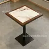 Restaurante Ocidental Estilo Sudeste Asiático Restaurante de Hot Pot Cabines e Mesas, Conjunto de Mesa e Cadeiras de Jantar de Madeira Maciça com Borda Envolvida em Ardósia para Hotel
