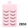 Dingsen Pestañas Postizas Mayoreo Suministro Estable 5 Pares de Pestañas Maquillaje Natural Maquillaje Diario Pestañas Cos