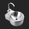 Lavabo de Pedestal de Acero Inoxidable 304/316, Lavabo de Pared para Parques, Estaciones de Tren de Alta Velocidad y Hoteles, Lavabo Cepillado y Resistente al Desgaste