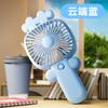 Ventilador de Mão Pequeno Desenho Animado Fofo Ventilador USB de Palha Criativa Ventilador Mini Recarregável para Escritório Estudante