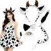2026 Halloween Orejas de Animal Cola Nariz Disfraz de Vaca Atuendo Accesorios para Niños y Adultos Dibujos Animados