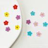 Accesorios para uñas con flores de cinco pétalos de resina, Red Red Ice, transparente, tridimensionales, pequeñas flores, accesorios para uñas, decoración de uñas versátil de verano.