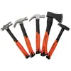 Martillo de Garra de Acero de Alto Carbono con Mango de Madera para Uso Doméstico, Electricistas y Carpinteros, Martillo de Uñas Grande Antideslizante con Mango Rojo