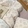 Sábana de Algodón Puro de Doble Capa de Grado A para Maternidad e Infancia, Amigable con la Piel, para Dormitorio de Estudiantes, Cama Individual Infantil, Sábana Ajustable y Funda de Edredón