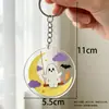 Chaveiro de Acrílico Transfronteiriço de Halloween Pingente Fofo de Fantasma Crânio Abóbora Formato de Chaveiro Acessórios DIY