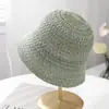Moda Nuevo Estilo Sombrero de Pescador Transpirable para Mujer con Copa Redonda, Sombrero de Cubo de Ganchillo Difuso sin Visera, Corte Holgado para un Aspecto Natural