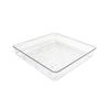 Bandeja Quadrada de Plástico Transparente para Frutas Papelaria Brinquedo Bandeja de Armazenamento para Miudezas Produtos Secos Lanches Bandeja de Armazenamento para Confeitaria