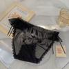 Ropa interior de encaje sexy tipo malla Milk Salt~ para mujer, Calzones finos de algodón puro de tiro bajo para verano, Calzones de algodón puro para mujer