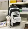 Mochilas Escolares de Aspecto Elegante en Colores Contrastantes para Mujeres, Mochilas de Viaje de Gran Capacidad para Secundaria y Preparatoria, Almacenamiento Multicapa, Mochilas Ligeras para Estudiantes