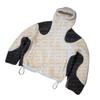 Chamarra Sudadera de Felpa Peluda Estilo Europeo y Americano Amazon Casual Bloques de Color con Capucha Única con Cremallera Venta al por Mayor