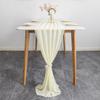 Caminho de Mesa Europeu de Chiffon Transfronteiriço Caminho de Mesa Simples de Cor Sólida Decoração de Mesa para Casamento em Hotel Fabricante Atacado