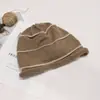 Agente de Compras Coreano para Sombreros Holgados de Estilo Perezoso para Otoño e Invierno de Mujer, Gorros de Punto Calientes, Sombreros de Otoño con un Toque de Lujo para Circunferencia de Cabeza Grande