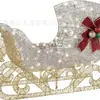 Iluminação Pré-Montada Natal Brilhante Arte em Ferro Luzes LED Brancas para Decoração de Festa de Feriado em Casa Natal