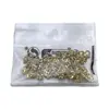 Joias para Nail Art em Liga de Zinco Vazadas Diamante Estéreo Pérola Coração Formato de Coração de Pêssego Acessórios Decoração de Unhas Dourada e Prateada de Alta Qualidade