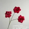 Ramo de rosas artificiales de 3 cabezas, ideal para decoración de bodas, materiales para manualidades, flores artificiales para paisajismo, adornos decorativos, venta al por mayor