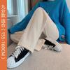 Pantalones de Pana de Pierna Ancha Otoño e Invierno 2025 Forrados de Felpa Engrosados Sueltos de Cintura Alta Pierna Recta Largos Estilo Casual Japonés y Coreano