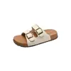 Sandalias Birkenstock para Mujer, Nuevo Estilo Verano 2025, Sandalias sin Cierre de Suela Gruesa, Sandalias de Playa de Alta Gama para Mujer