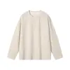 Nova Camiseta de Gola Redonda Manga Longa 2026 para Homens e Mulheres, Camisa Base Solta, Estilo Casual Simples, Top Multicor para Casal