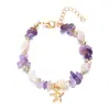 Set de Collar y Pulsera Bohemio de Vacaciones Europeo y Americano Femenino Ins Verano Dopamina Grava Estrella de Mar Caracola Collar