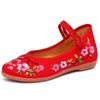 Zapatos de Tela de Pekín Antiguos, Zapatos de Mujer, Tacón Plano, Suela Blanda, Zapatos Bordados de la Dinastía Han, Planos Planos, Suela Tbottomon, Zapatos de Madre de Mediana Edad y Anciana