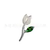 Jiangtitanium F136 Clavo de Hueso de Oreja de Titanio Tulipán Incrustado con Circonita Transfronterizo Cuerpo de Aleación de Titanio G23 Joyería para Piercing Clavo de Oreja