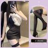 Roupa de Dormir Sexy com Estilo Puro e Sedutor, Uniforme de Menina Coelho com Renda de Alta Qualidade nas Costuras, Decote Halter e Vestido Curto Bodycon