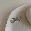 Brincos de argola de metal de alta qualidade para mulheres estilo Hong Kong retrô personalidade exagerada simples versátil temperamento brincos de moda brincos de tarraxa