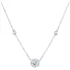 Collar de Cadena para Clavícula Elegante con Colgante de Diamantes Brillantes Redondos, Estrellas y Puntos, Versátil, Moderno, Simple, Diseño de Nicho Liquidación