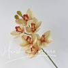 Orquídeas Cymbidium de seis cabezas impresas en 3D Flores artificiales para decoración de escena de boda, Flores falsas para decoración de sala de estar, mesa de comedor y arreglo floral
