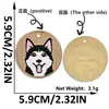 Parches bordados de lindo gato y perro de dibujos animados, parches redondos de animales, accesorios hechos a mano para bolsos, colgantes para llaves