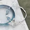 Novo Estilo Chinês Pulseira Raposa de Gelo Verde Pulseira de Contas Borboleta Doce Retrô Moda Ins Simples Versátil
