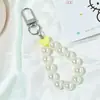 Nova corrente curta de pérolas artificiais DIY, corrente de pérolas para bolsa de fita da moda, capa de celular, chaveiro e pingente - acessórios para atacado