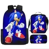 Mochila Escolar Transfronteriza Niña Sónica Dibujos Animados Bolsa Infantil Mochila Escolar para Niño Mochila de Jardín de Infancia Traje