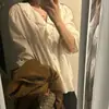 Camisa feminina de alta qualidade de Dongdaemun, Coreia, para o início do outono, com acabamento em renda elegante e babados plissados, de manga longa